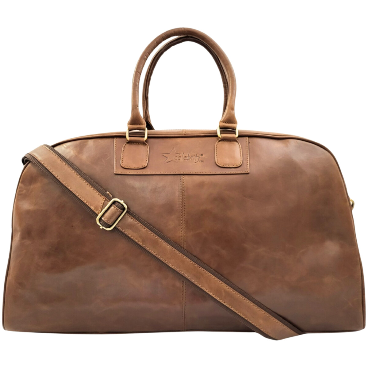 Leather Brown Duffle Bag For Travel
