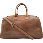 Leather Brown Duffle Bag For Travel