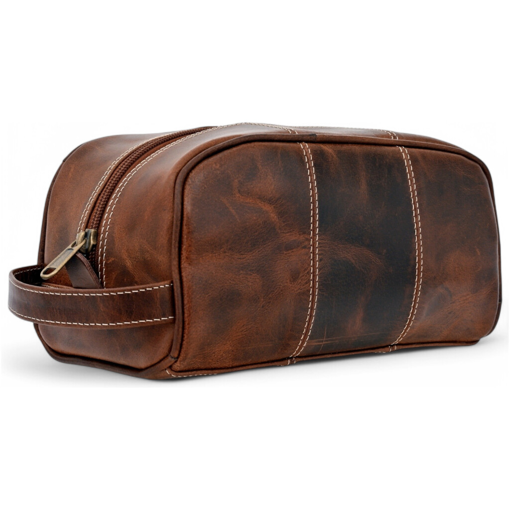 toiletry bag leather washbag for men