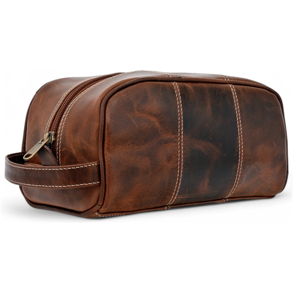 toiletry bag leather washbag for men