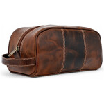 toiletry bag leather washbag for men